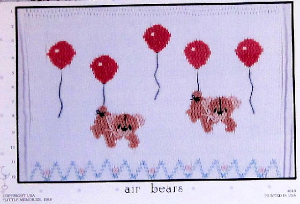 Little Memories Smocking Plate Air Bears 018 OOP